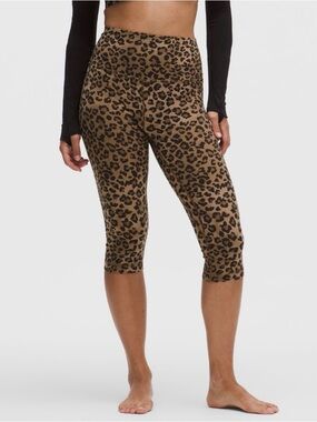 Lululemon Align High Rise Crop 17” True Leopard Multi size 4 NWT